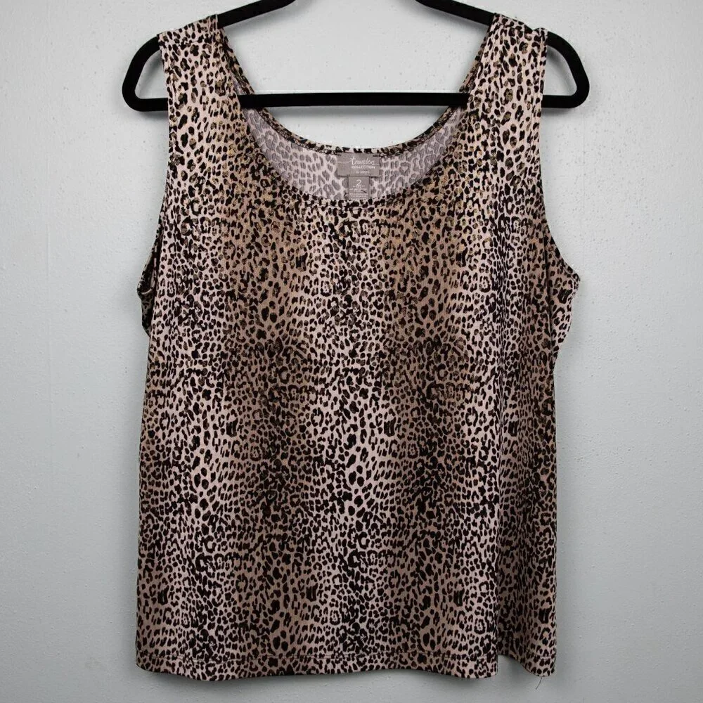Chico's Travelers Collection leopard print tank-2
